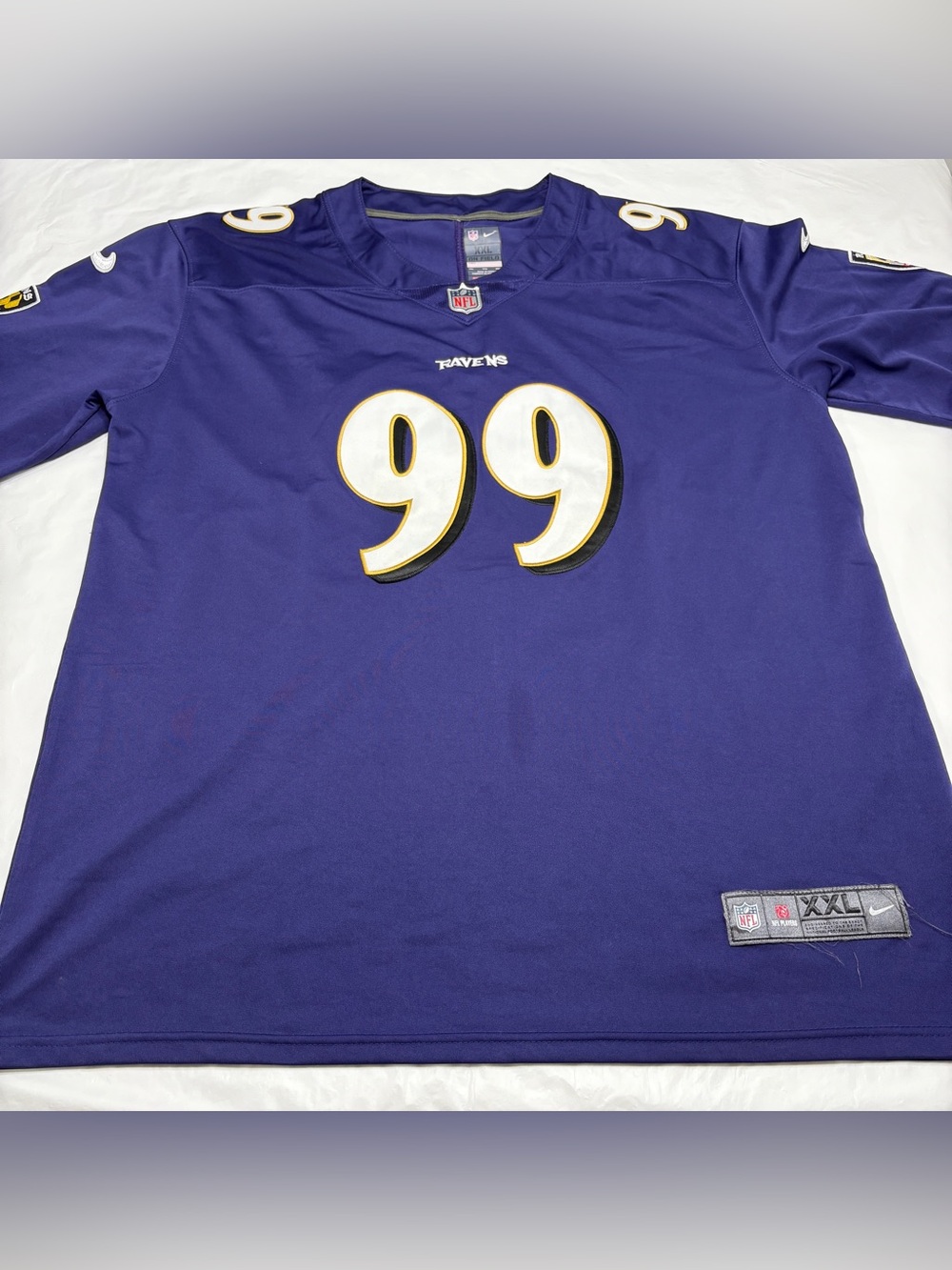 Nike On Field Throw Back Baltimore Ravens #99 Odafe Jayson Oweh Jersey Men’s XXL